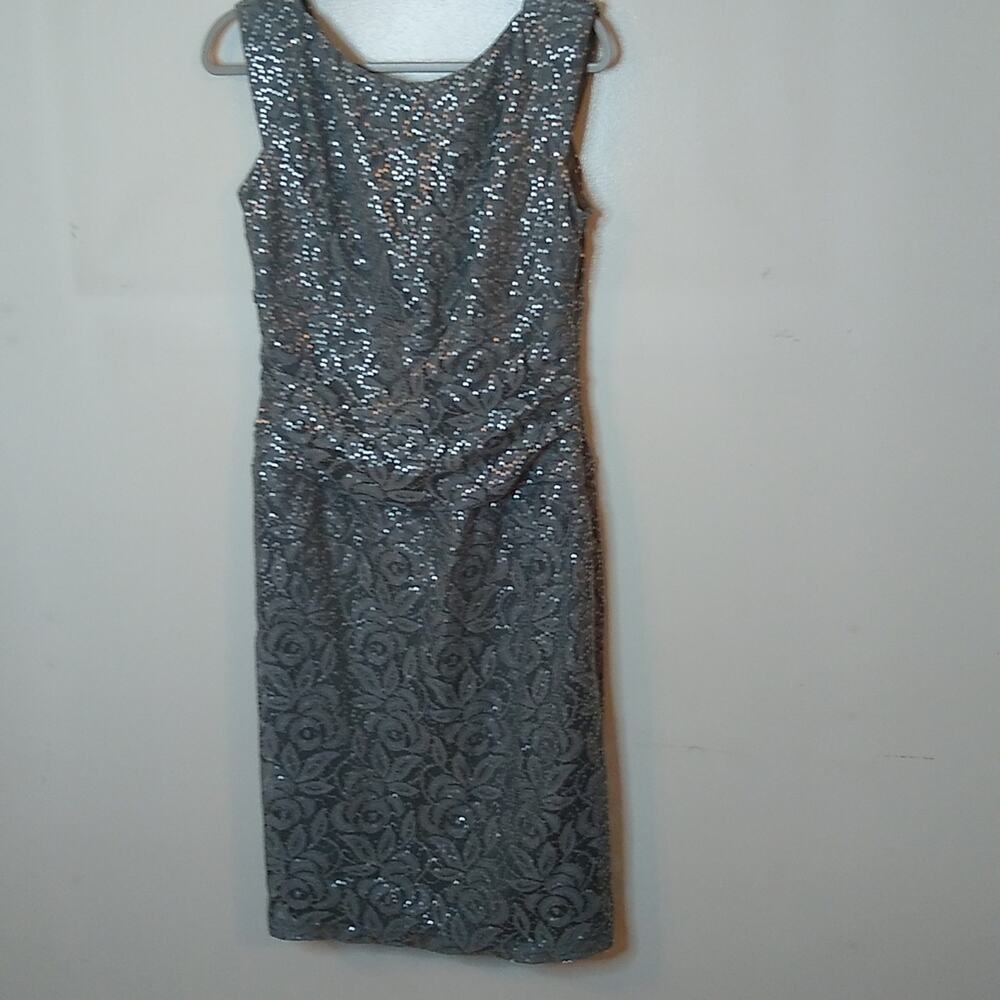 Nine West Gray Sequin Sheath Mini Dress